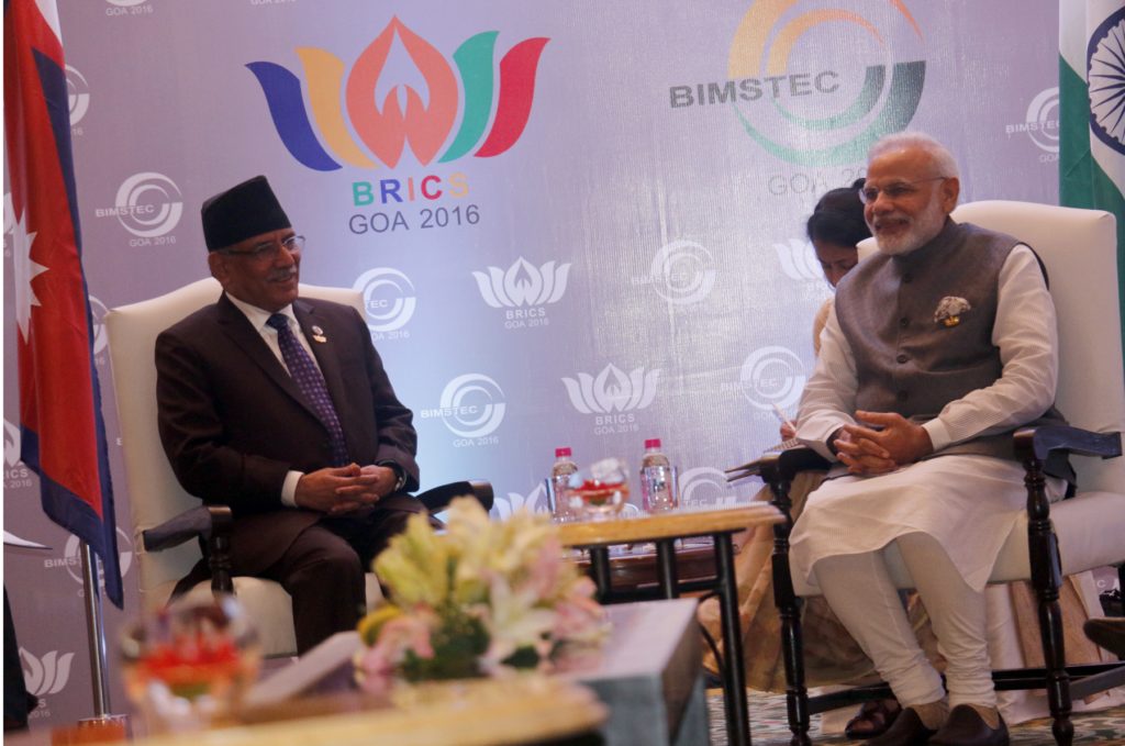 Nepal PM Dahal and Indian PM Modi-visited k|wfgdGqL bfxfn / ef/tsf k|wfgdGqL df]bLaLr e]6 k|wfgdGqL k'iksdn bfxfn / ef/tLo k|wfgdGqL g/]Gb| df]bLaLr cfOtaf/ /flt uf]jfl:yt lnnf xf]6ndf ePsf] låkIfLo e]6jftf{ . तस्बिर ः कृष्ण अधिकारी, गोवा(भारत), रासस