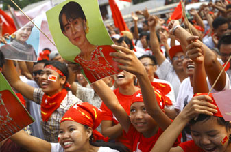 Myanmar's opposition claimed a historic victory